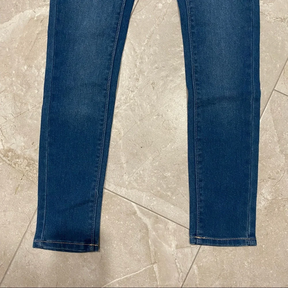 NWT Kids DKNY Girls Dark Wash Blue Skinny Denim Jeans Size 14 XL